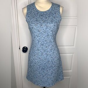 David Wayne Vintage Y2K‎ Women’s Blue Floral Dress Size Small